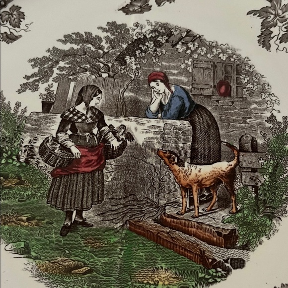 Spode Decorative Plate with Green and Brown Motif - Picture 2 of 7